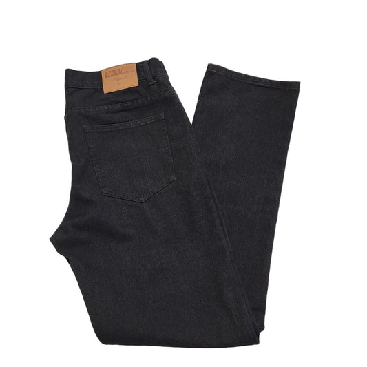 Life Of Glory Black Y2k Straight Denim Jeans Uk Men's Size XL W36 L33