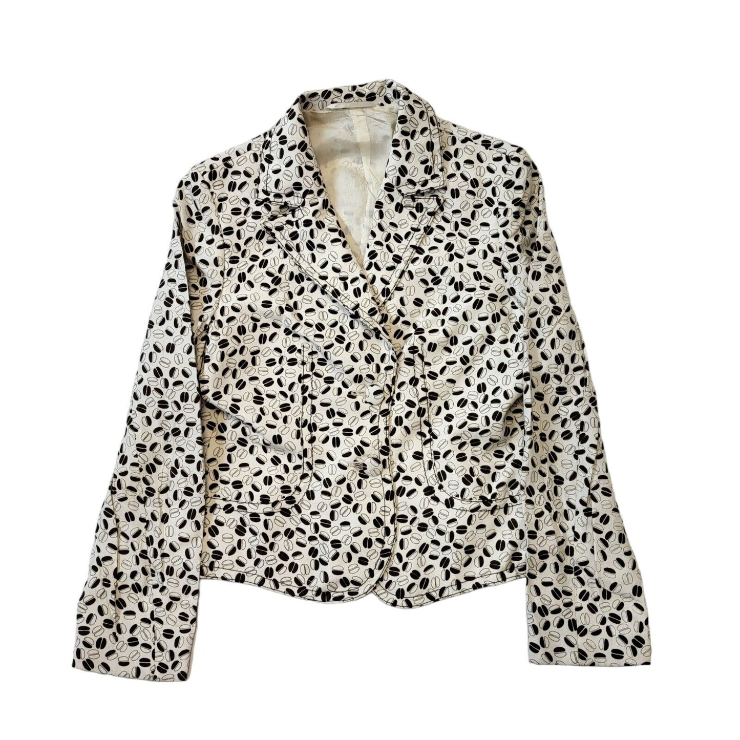 70s Vintage Coffee Bean Design Jacket Women's Size 8
