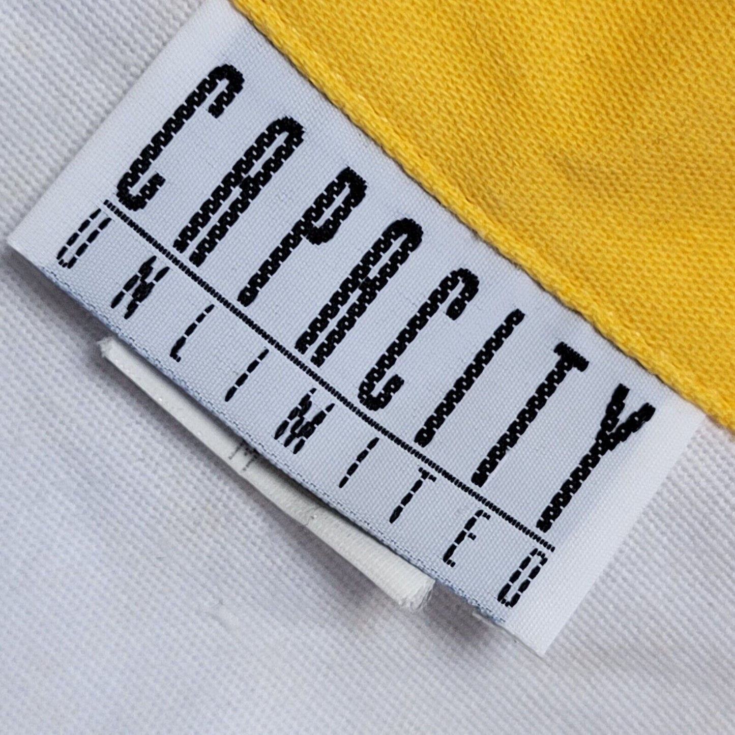 Capacity 80's Vintage Yellow & White Button Collared Waistcoat Womens UK Size M