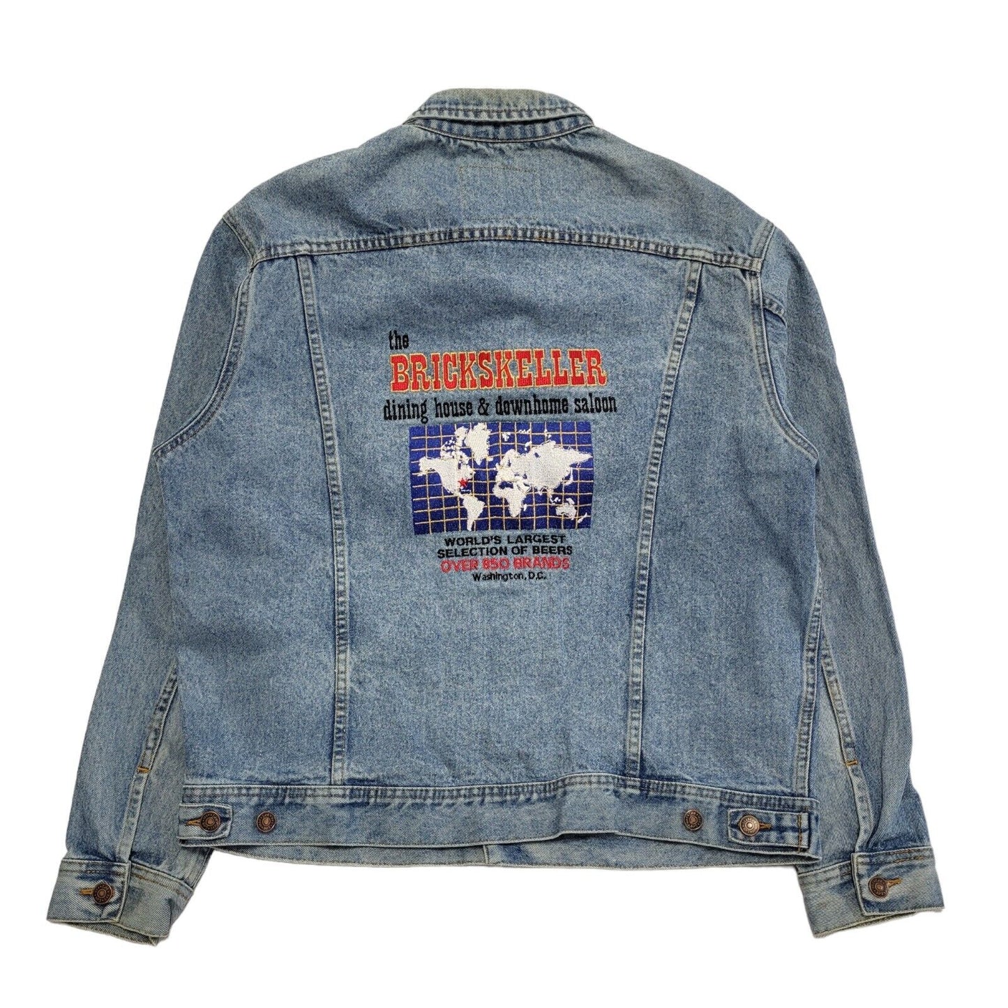 Lee Brickseller Vintage 90s Mid Blue Denim Jacket Uk Men's Size Large