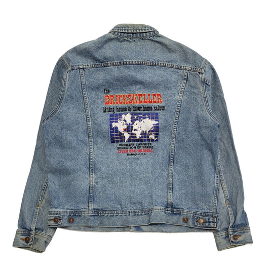 Lee Brickseller Vintage 90s Mid Blue Denim Jacket Uk Men's Size Large