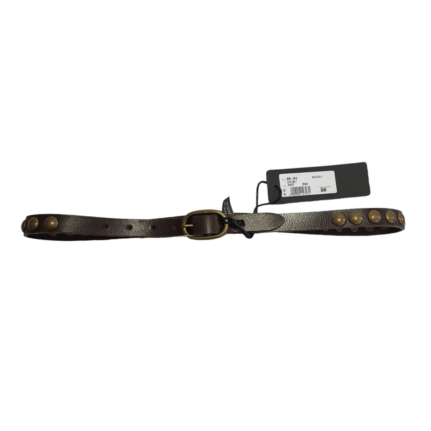 Rehard Brown Stud Leather Belt Uk Size 30-34"