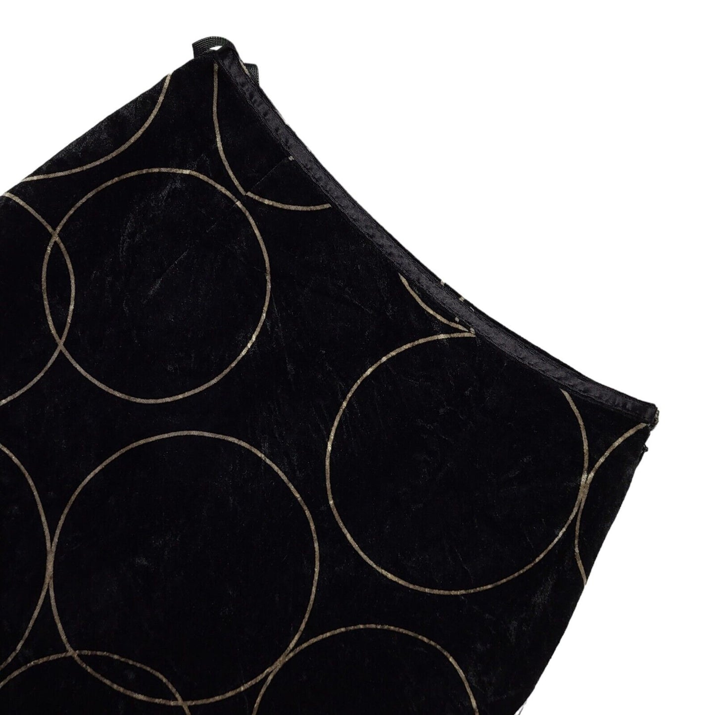 Entertainer Vintage 90's Black Straight Velvet Skirt Uk Women's Size 8 W26