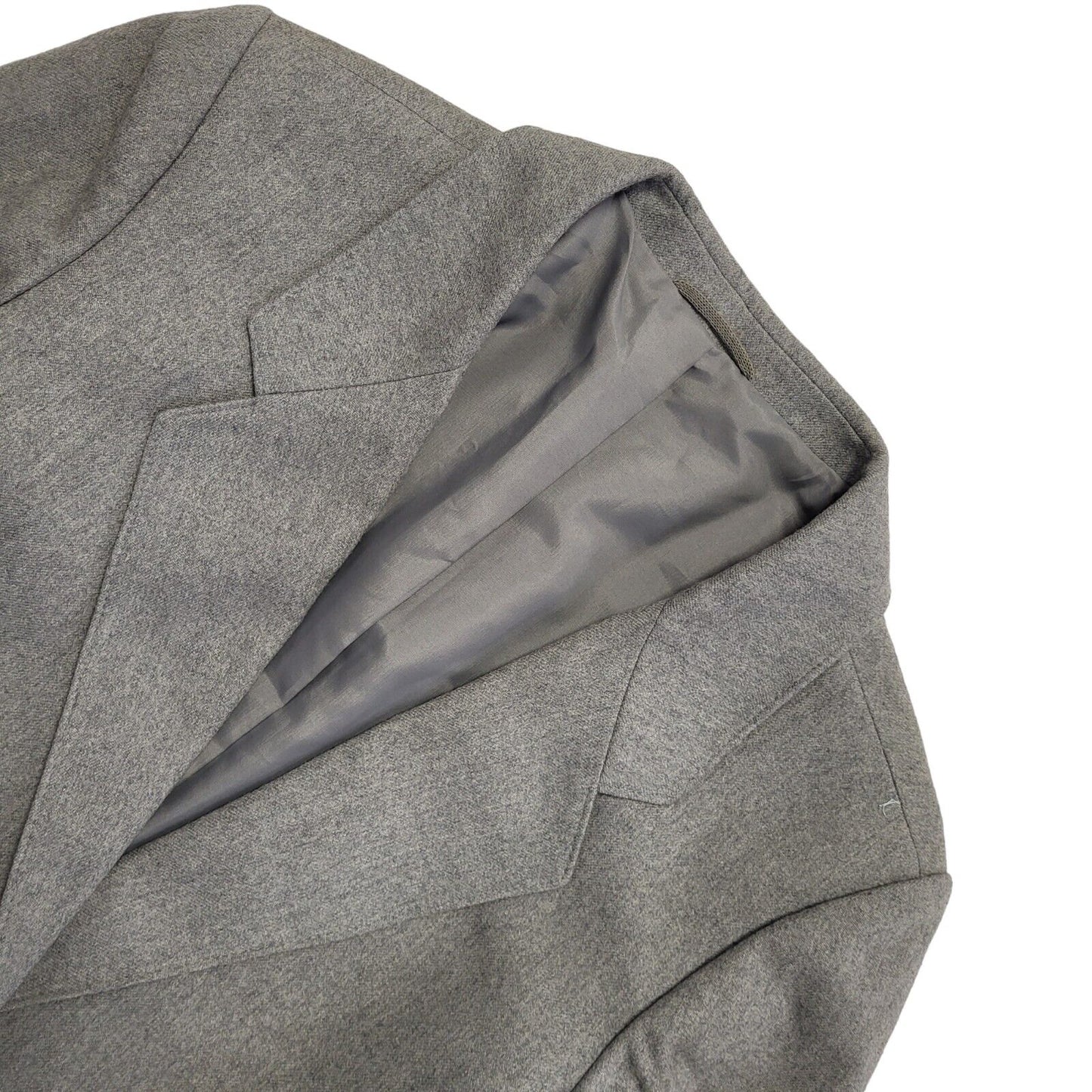 St Michael Vintage 90s Grey Solid Blazer Jacket Womens Size 16