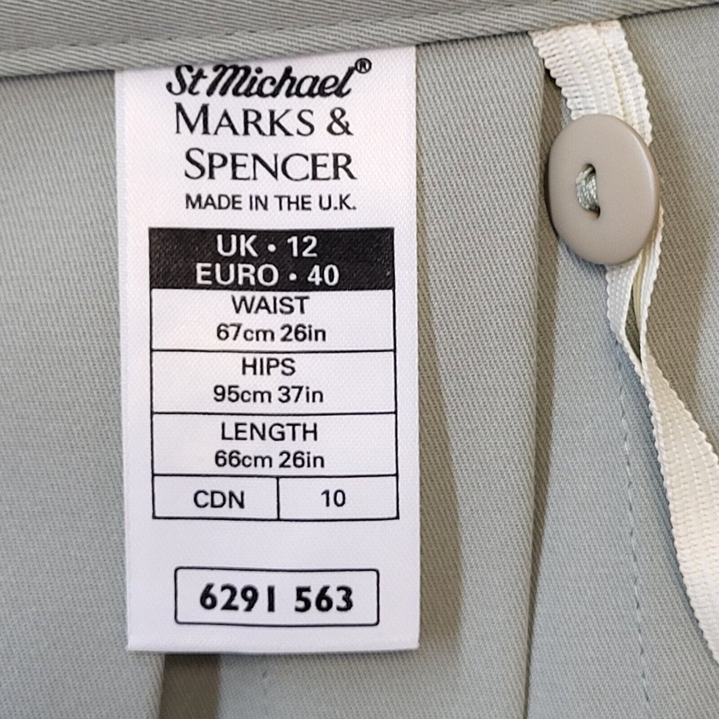 Marks & Spencer St Michael 90s Vintage Green Pleated Skirt Women's Size 12 W30