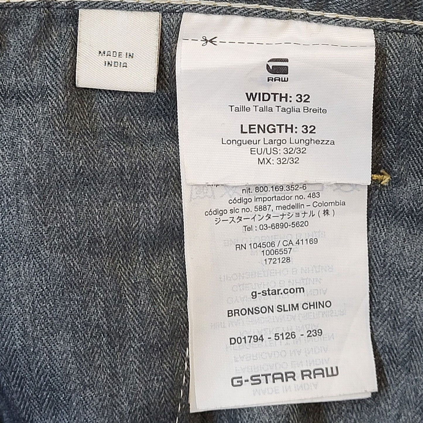 G-Star Y2K Vintage Bronson Slim Denim Jeans Men's Size M W32 L32