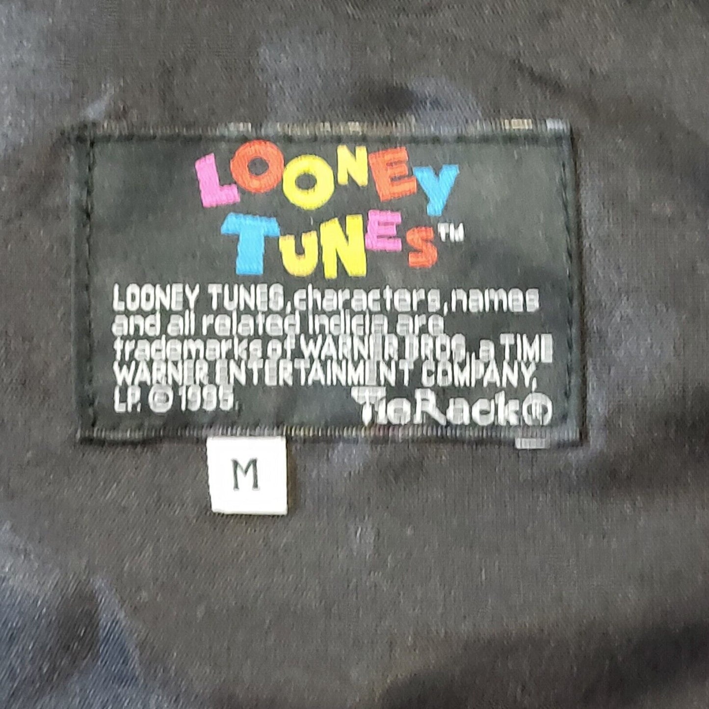 Looney Tunes Tas 90s Vintage Red & Black Button Up Waistcoat Men's Size M