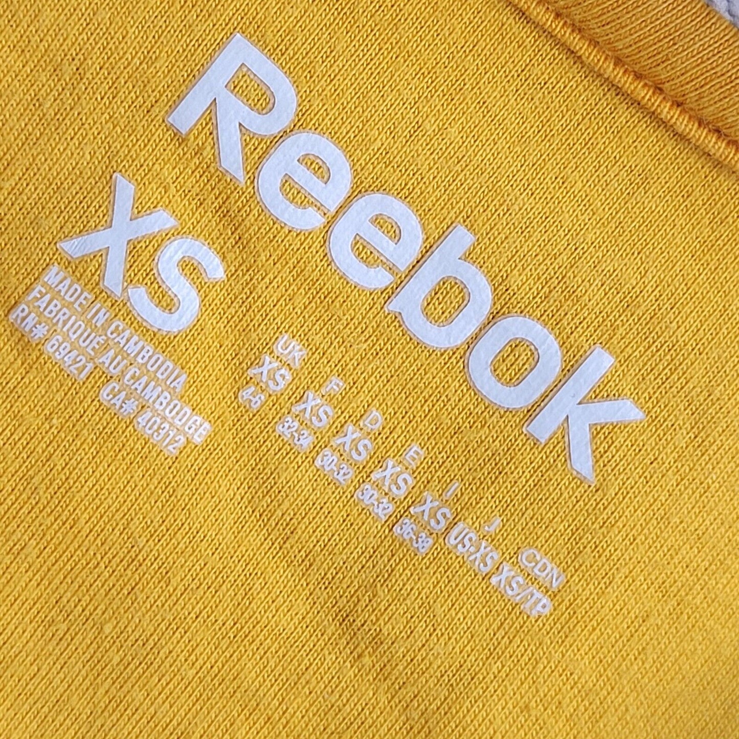 Reebok Grey Orange Zipped Sweatshirt Hoodie UK Women's Size XS
