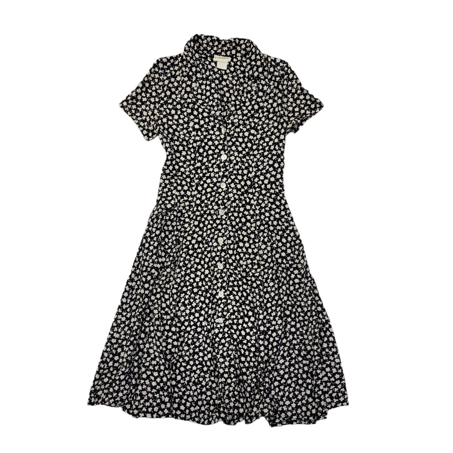 90s Vintage Romazzin Buttoned Daywear Dress Women's Size M 10