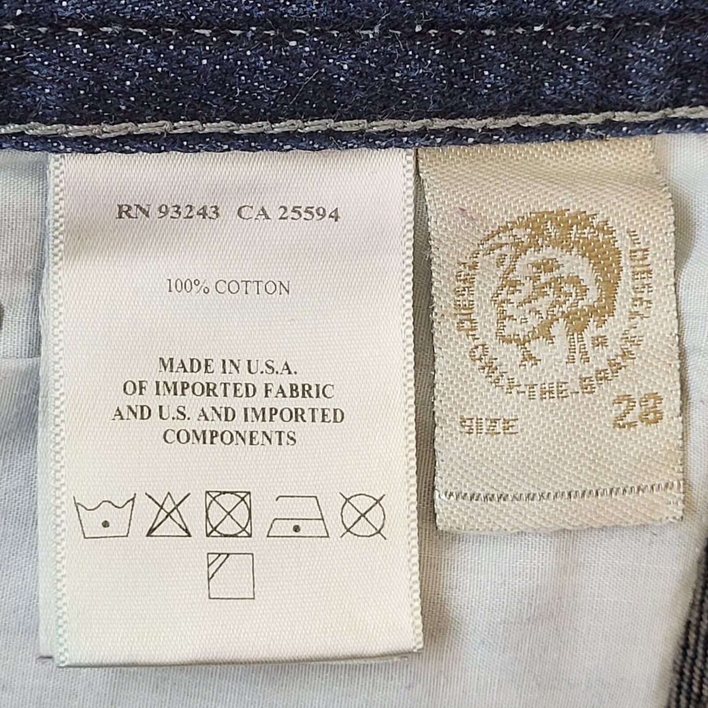 Diesel Thavar Y2k Blue Straight Denim Jeans Men's Size XS W28 L30