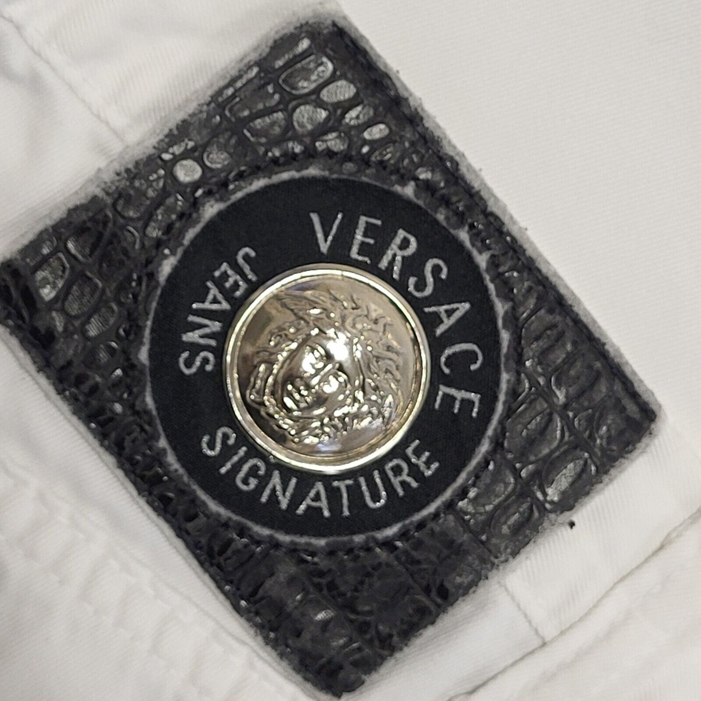 Versace Vintage 90's White Straight Leg Jeans Uk Women's Size 10 W28 L31
