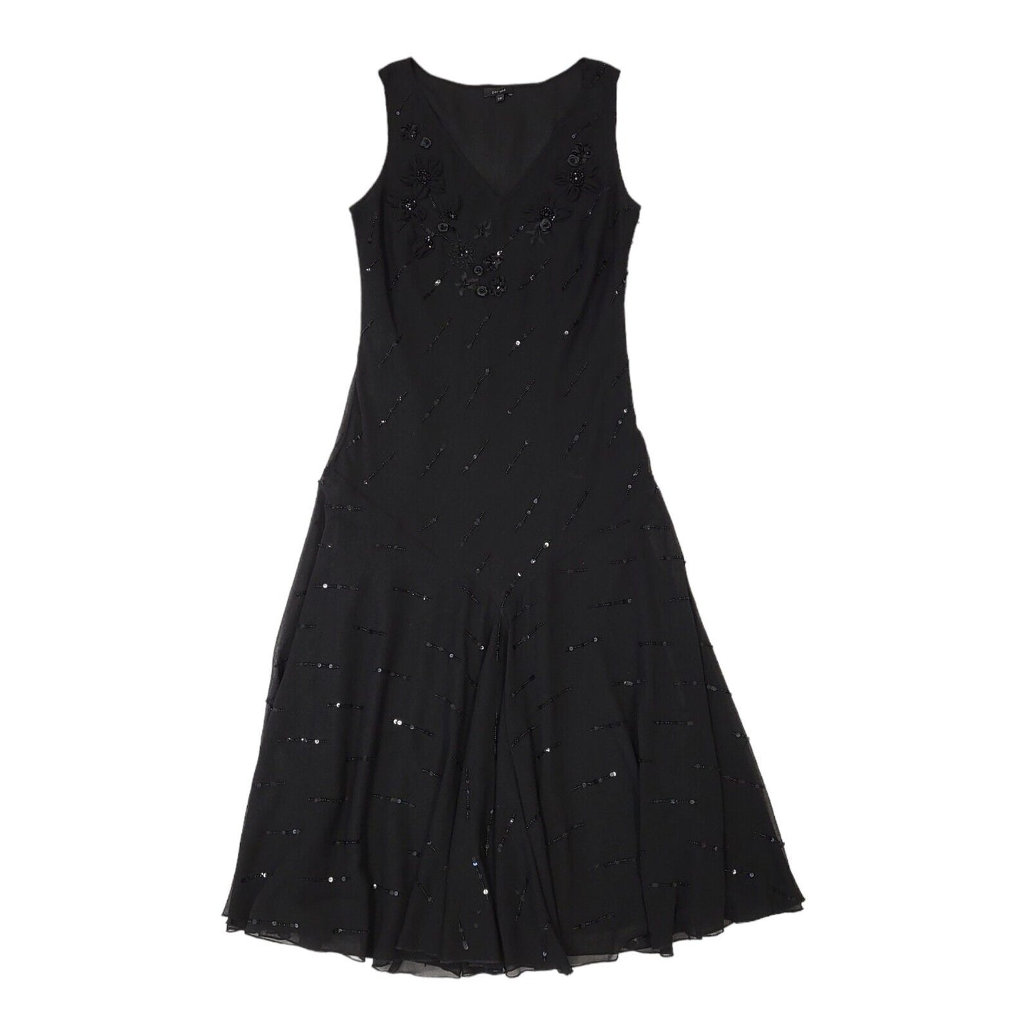 Per Una Vintage 90s Black A-Line Dress Uk Women's Size 14
