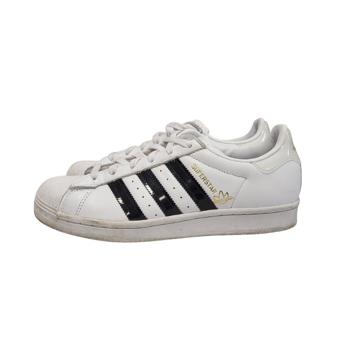Adidas White Lace-up Sports Casual Leather Women's Trainers Uk Size 6