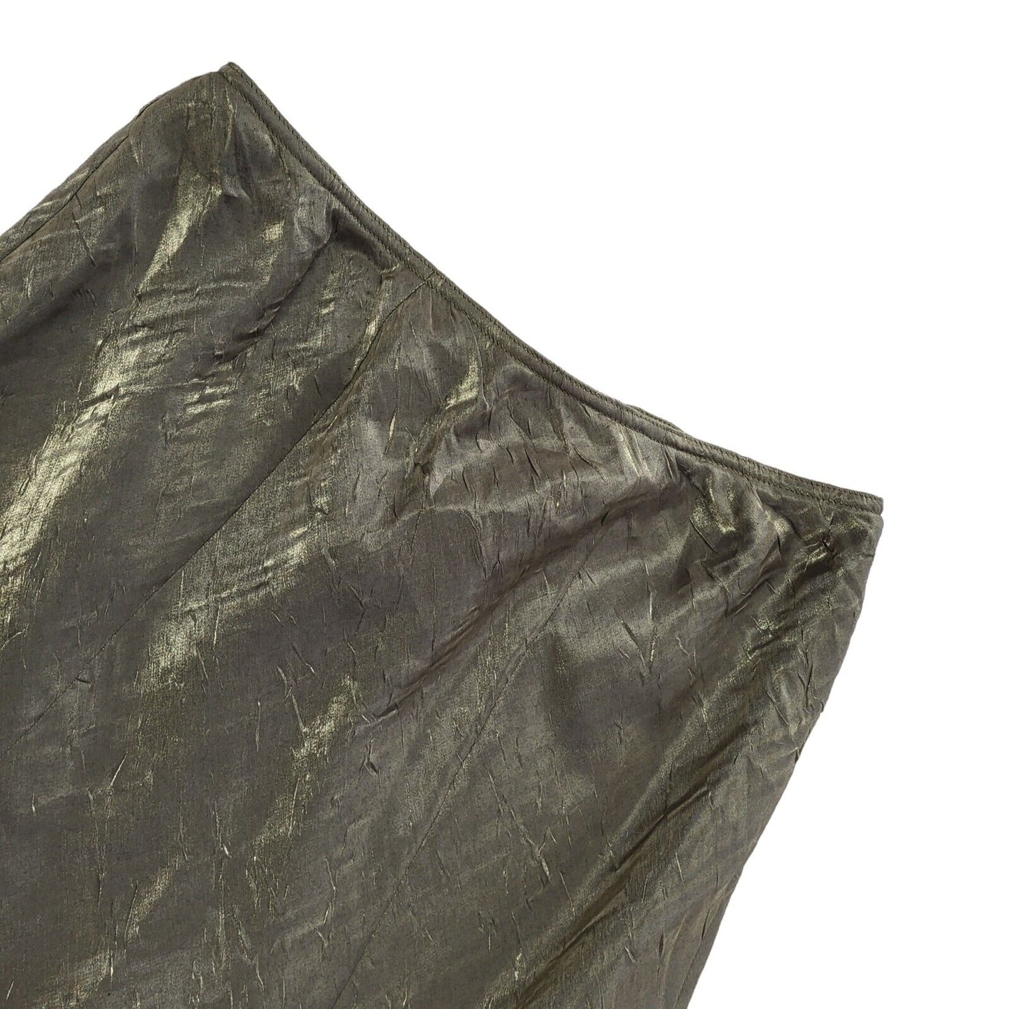 Roman Vintage 90's Green Metallic Long Ruffle Skirt Womens UK Size 16 W34