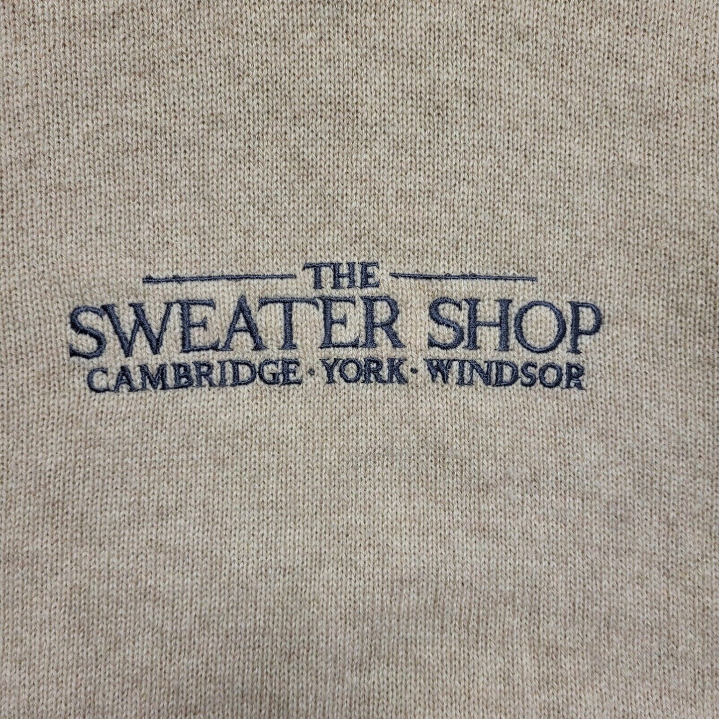 Sweater Shop Vintage 80's Beige Crew Neck Jumper Uk Men's Size XL