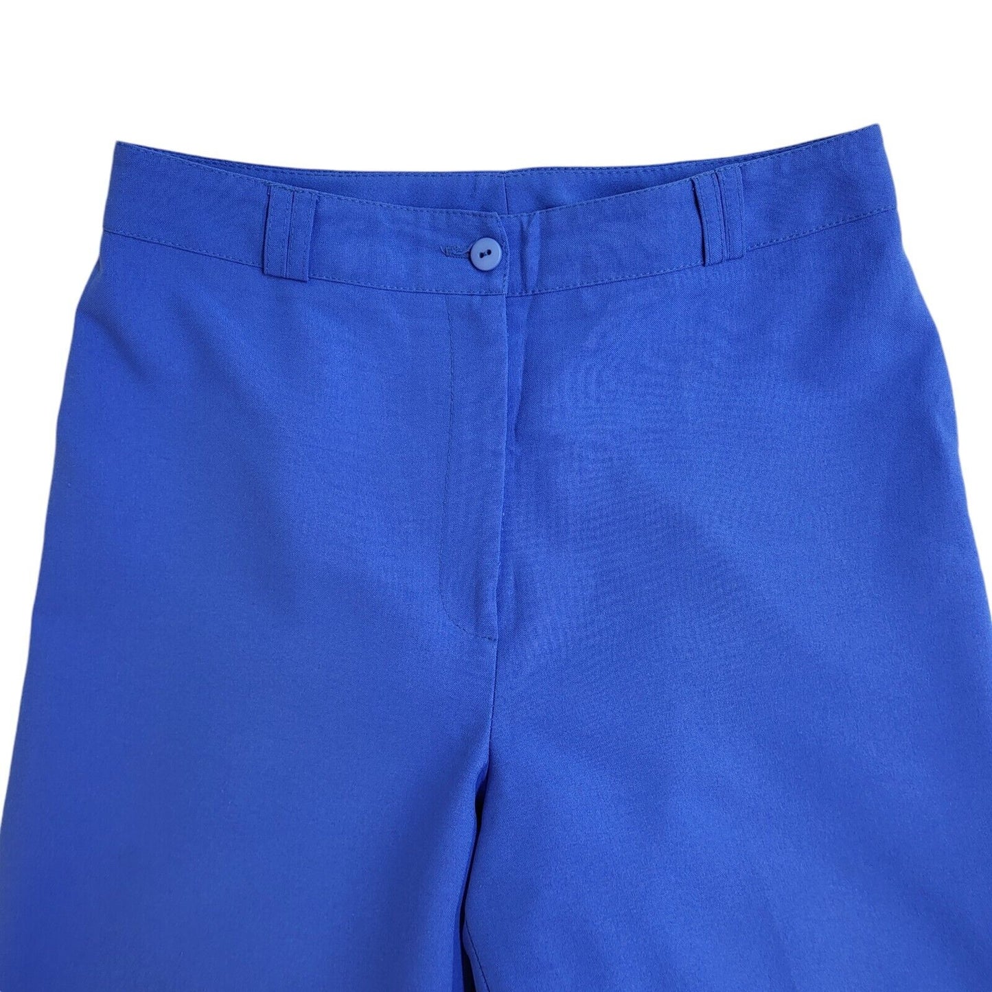 New Look 90s Vintage Blue Straight Leg Casual Trousers Uk Women's 12 W30 L31