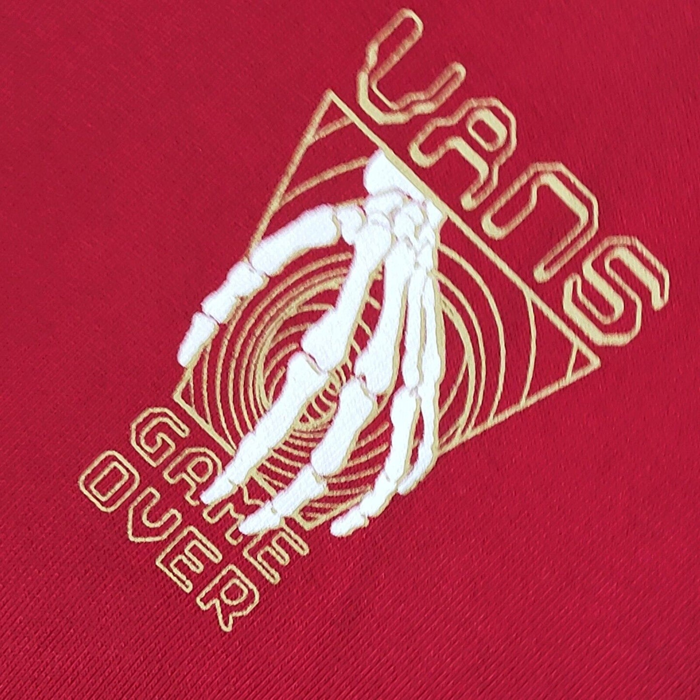 Vans Y2k Red Pullover Sweatshirt Hoodie Uk Men's Size Small
