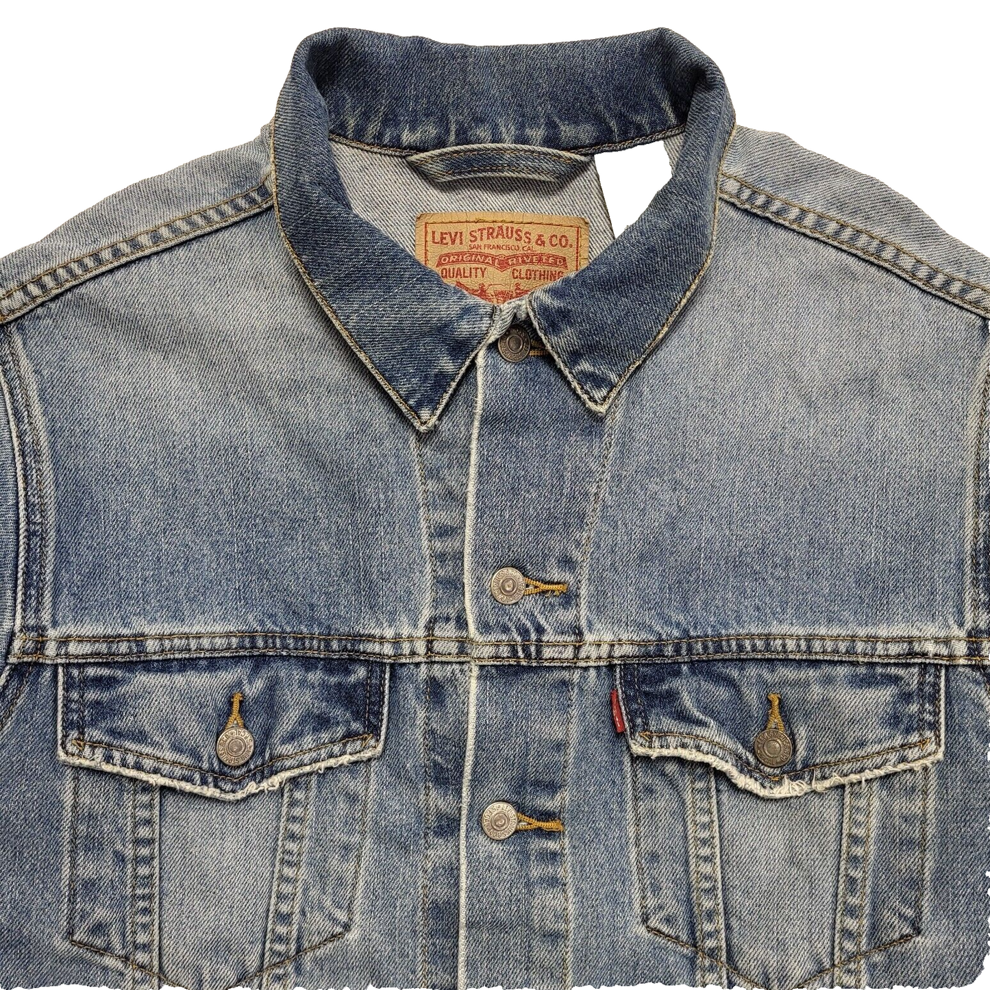 Levi's Vintage 90's Blue Button Up Collared Denim Jacket Men's UK Size M
