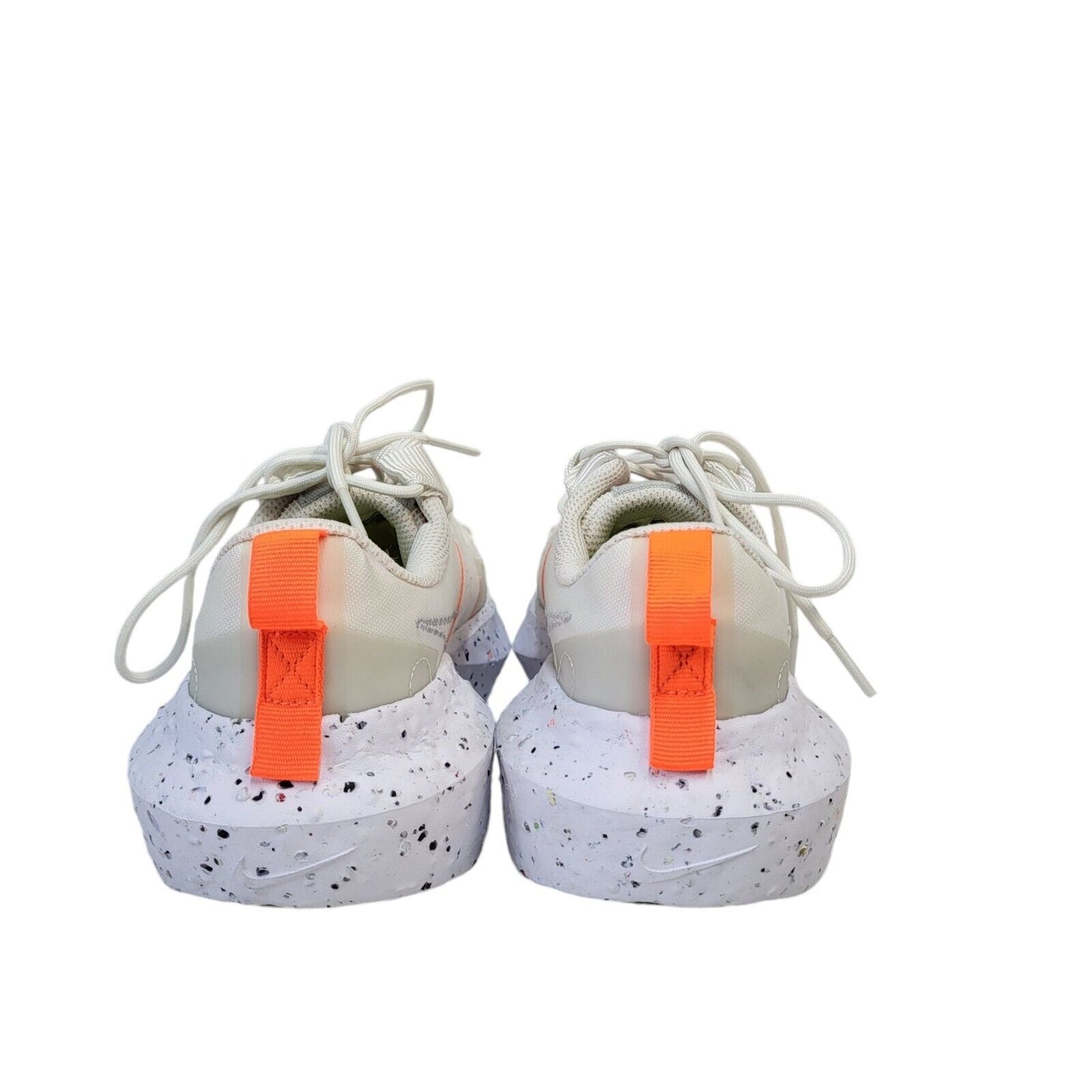 Nike White & Orange Lace-up Sports Casual Trainers Uk Women's Size 5.5