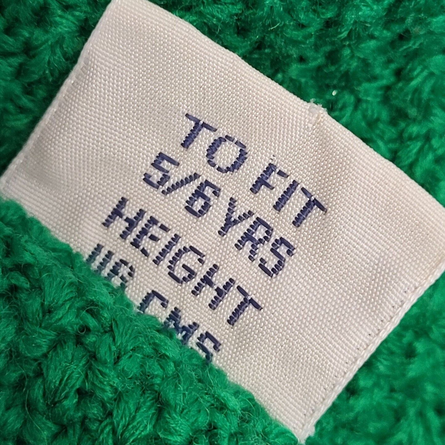 Next Preppy 90's Green Tassel Knit Long Sleeve Jumper Girls 5/6 Years