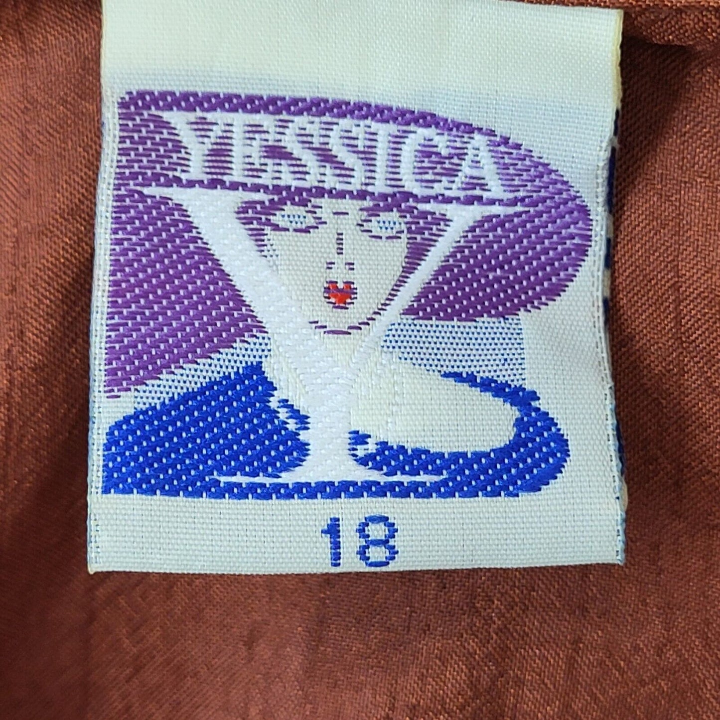 Yessica C&A 80s Vintage Brown Long Sleeve Blouse Women's Size 18 Eu 46