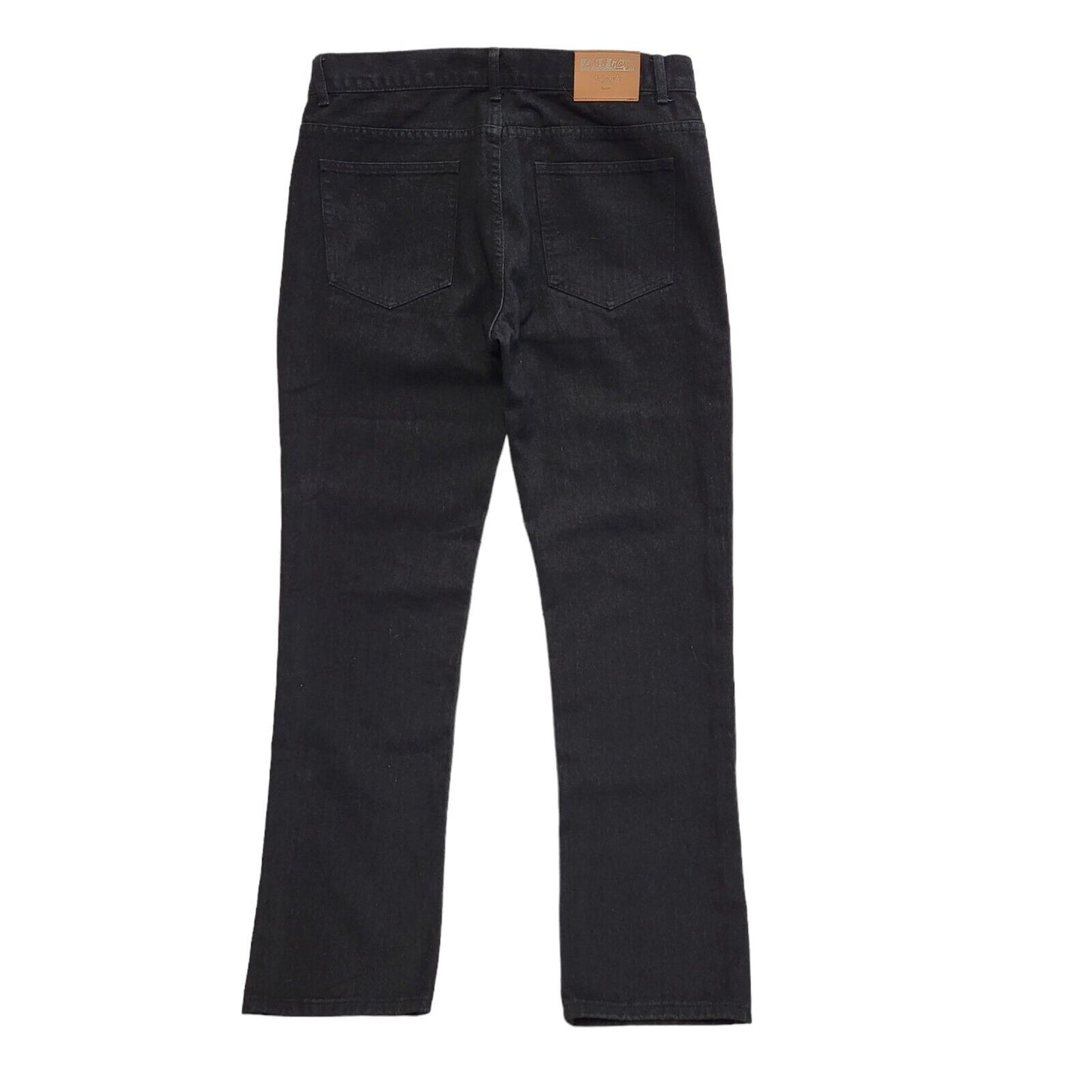 Life Of Glory Black Y2k Straight Denim Jeans Uk Men's Size XL W36 L33