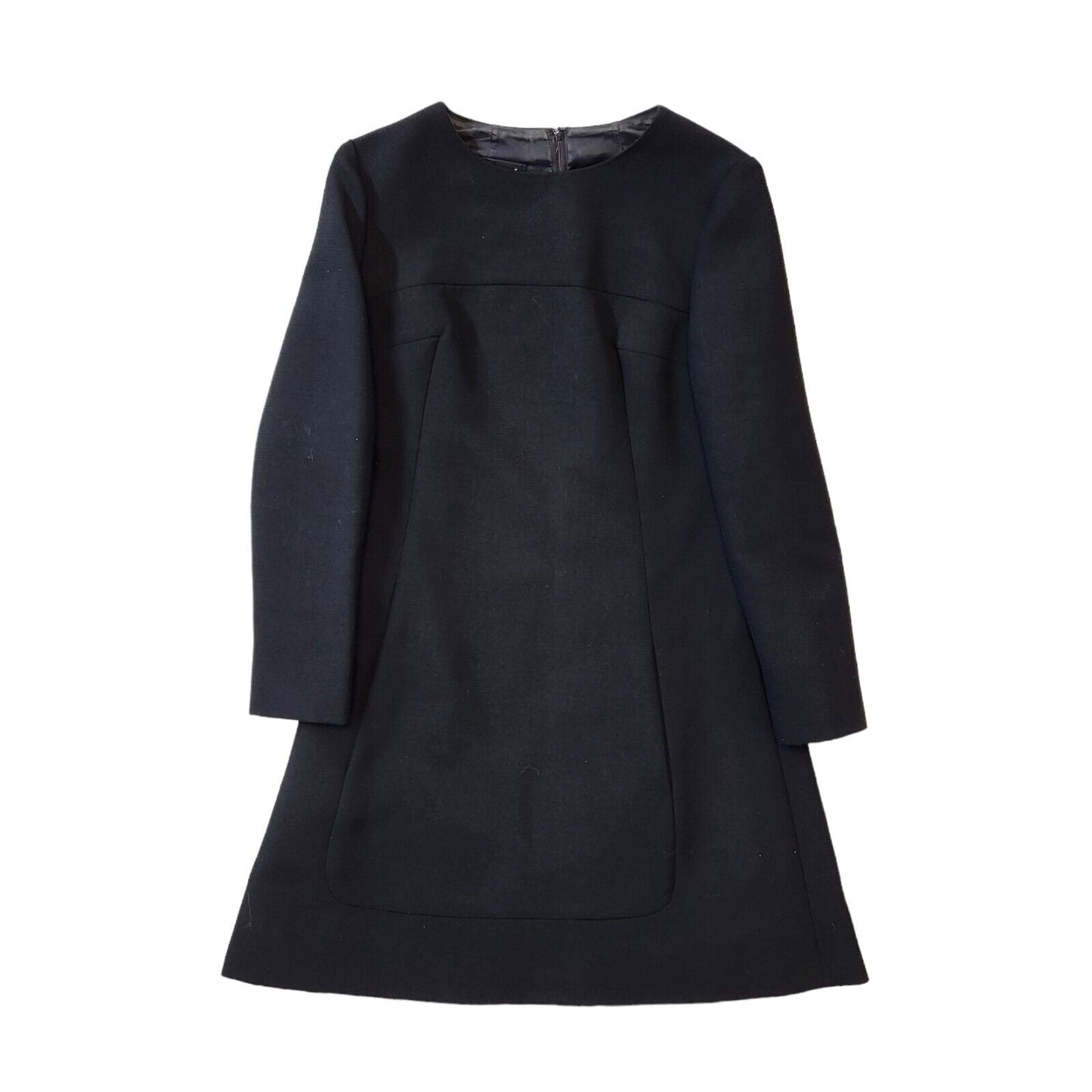 Louis Feraud  60's Vintage Black Long Sleeve Dress Womens Dress UK 12