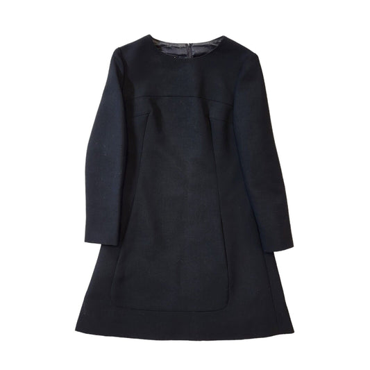 Louis Feraud  60's Vintage Black Long Sleeve Dress Womens Dress UK 12