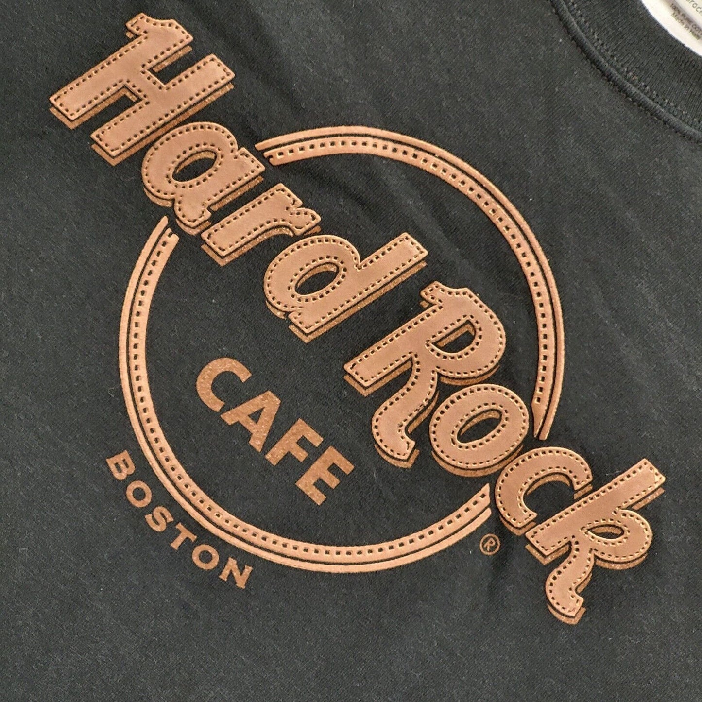 Hard Rock Cafe Boston Black Vintage 90s Short Sleeve T-Shirt Uk Men's M