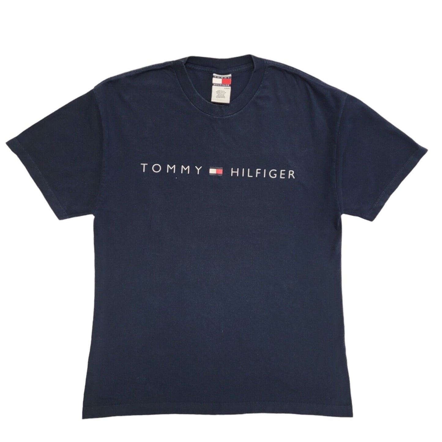 Tommy Hilfiger Navy Blue Vintage 90s T-Shirt Uk Men's Size XL