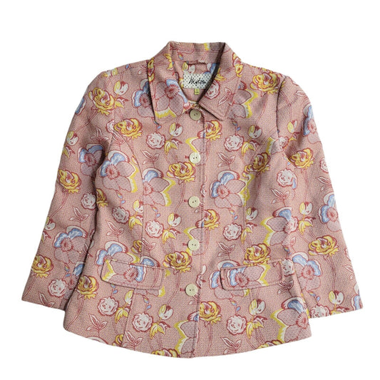 Heyton Vintage 90s Pink Floral Jacket Uk Women's Size 12