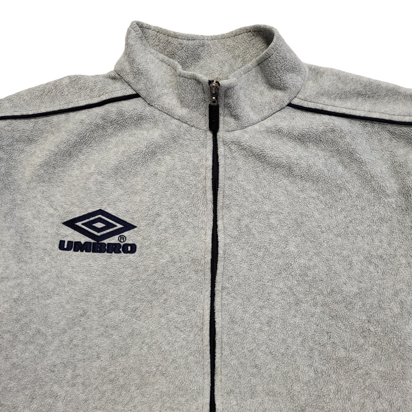 Umbro Grey Vintage 90's Fleece Track Top Jacket UK Men's Size XL