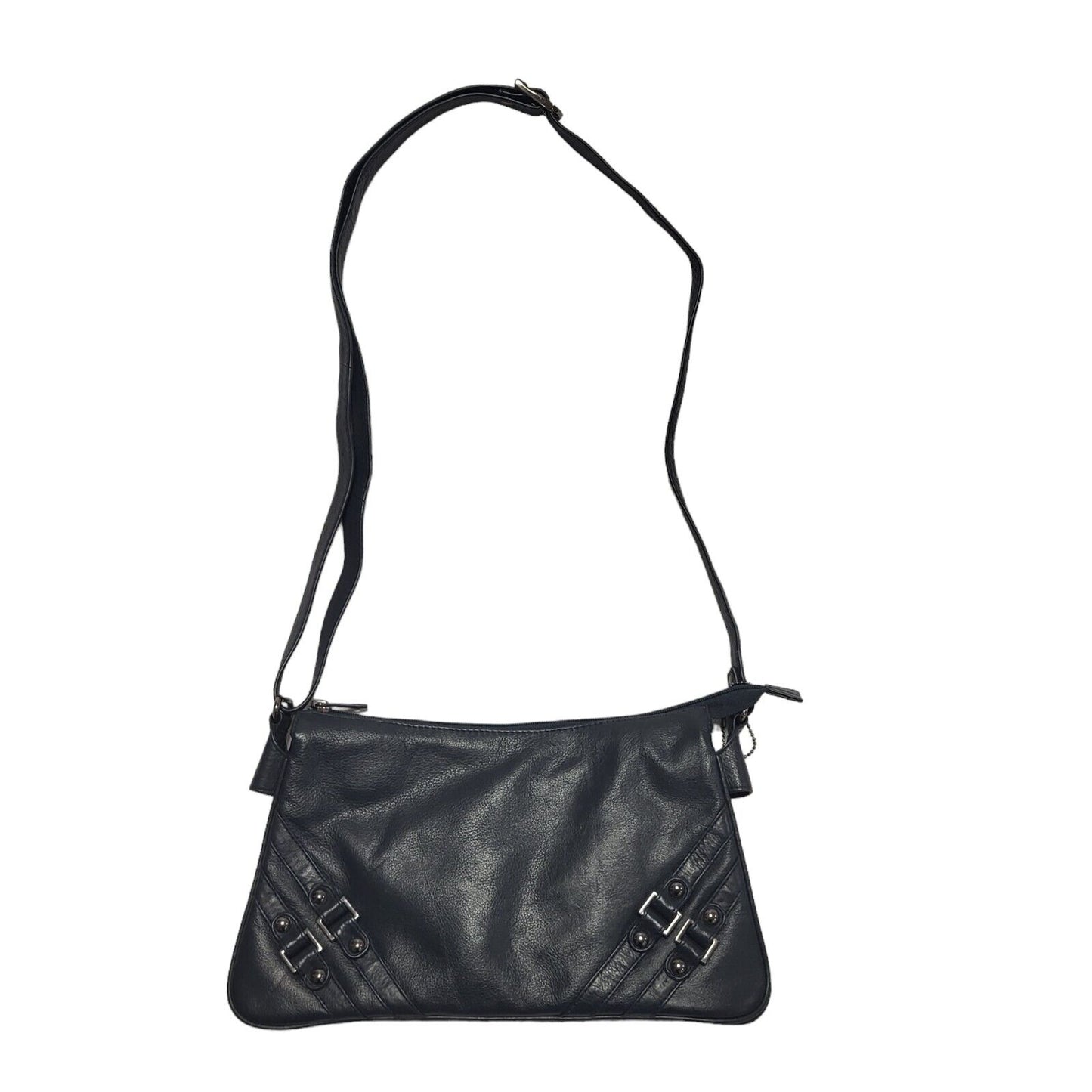 Taurus Black Leather Small Shoulder Bag Uk Women's Size 11.5" x 6.5"