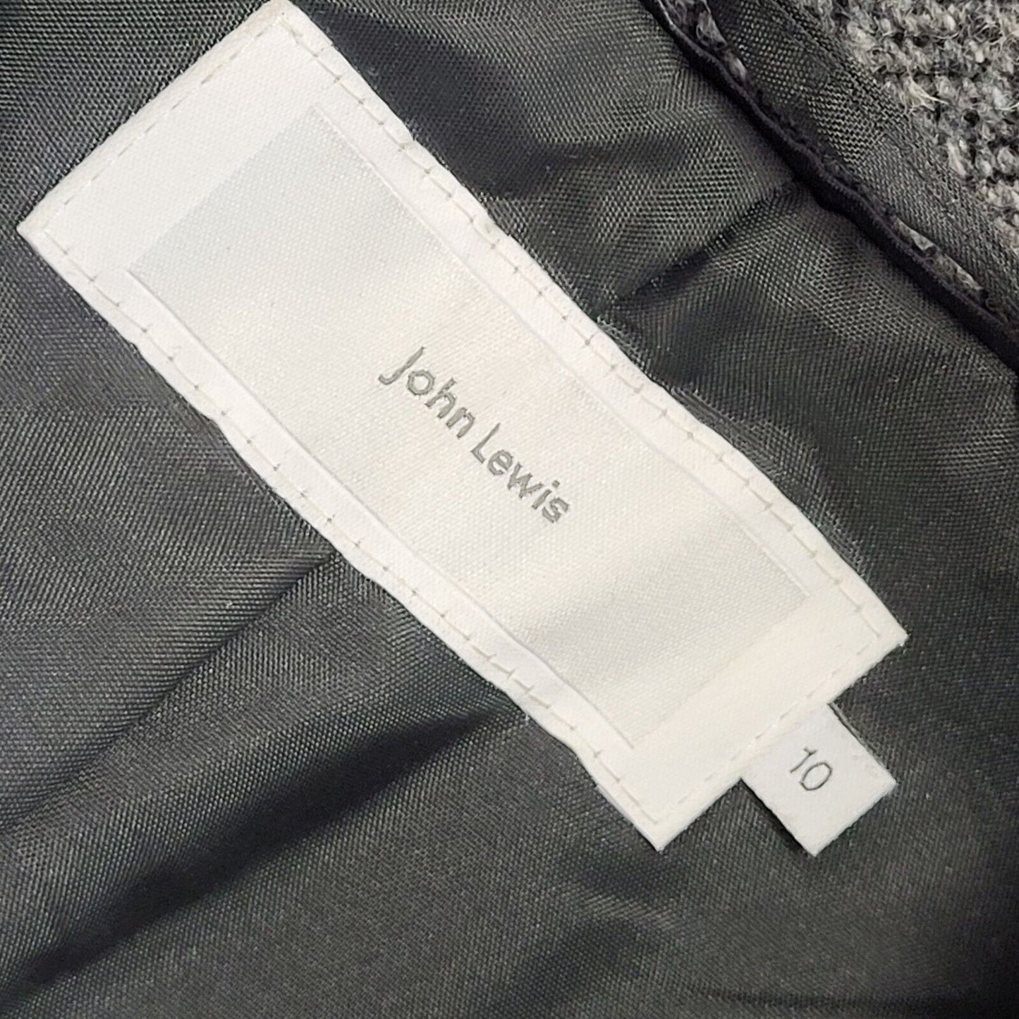 John Lewis Grey Vintage Y2K Button Rain Coat Uk Women's Size 10