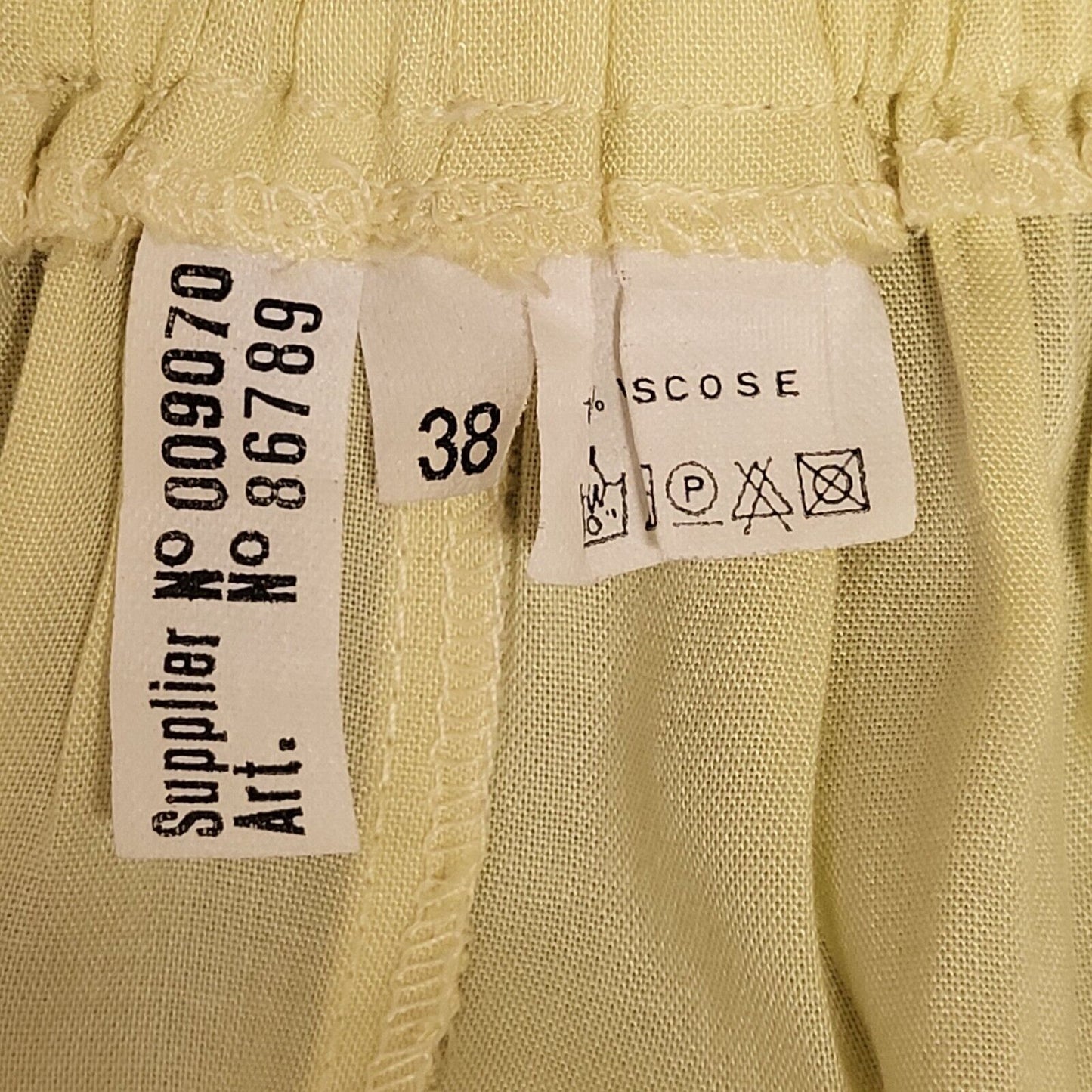 Vintage 80's Yellow Hawai Floral Long Skirt Womens UK 14