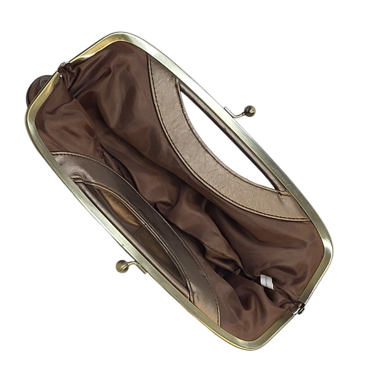 New Look Brown Faux Leather Small Clutch Bag Uk Women's Size 6" x 12"