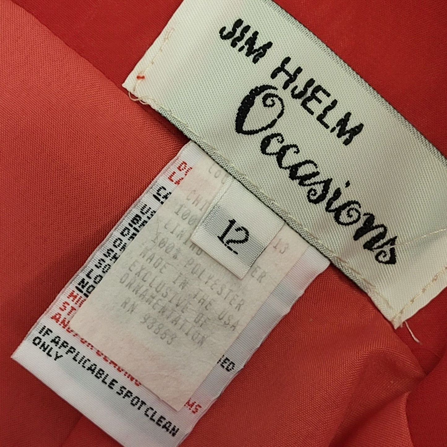 Jim Hjelm Vintage 90s Red Sweetheart Evening Dress Uk Women's Size 12 Bnwt