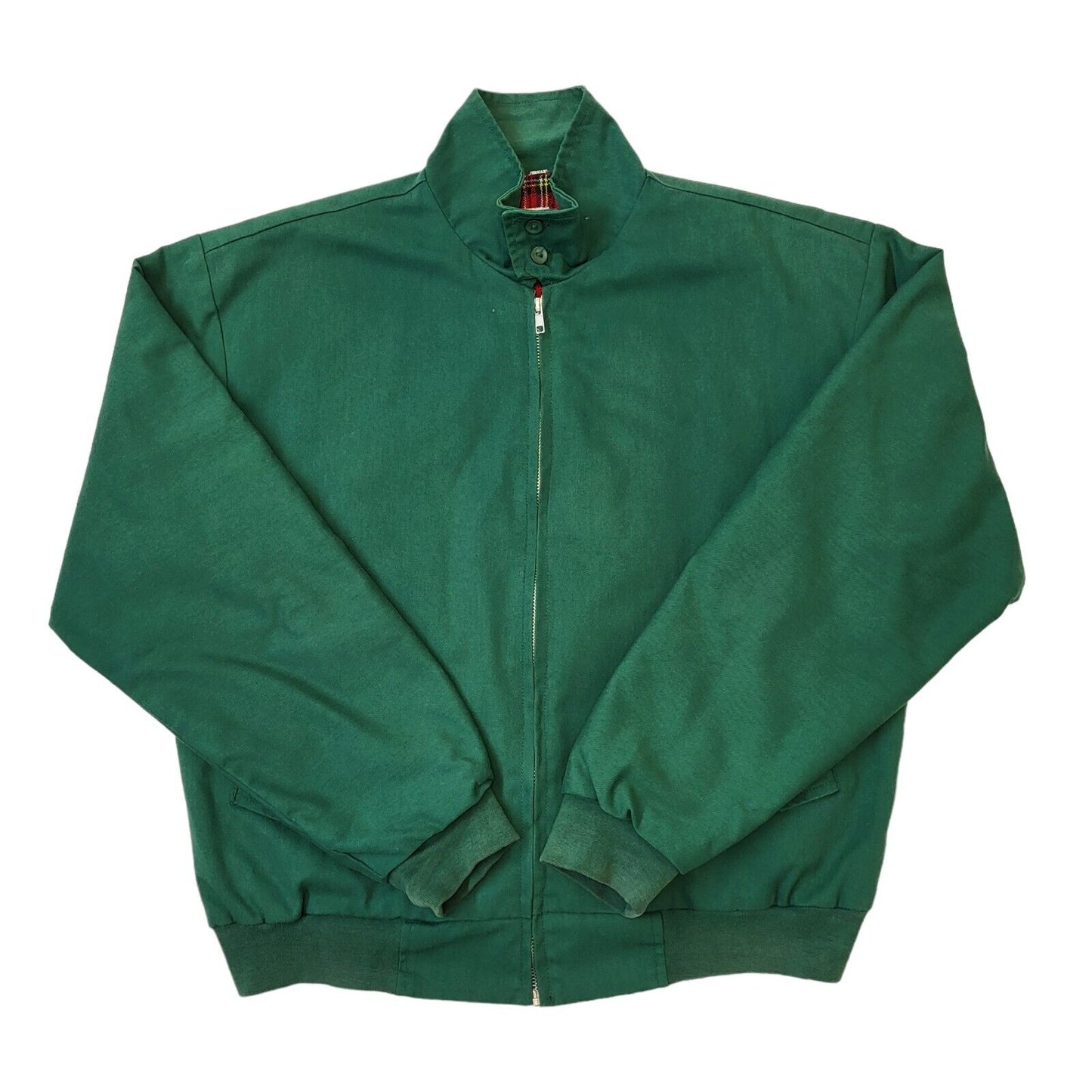 80s Vintage Mod Green Zipped Bomber Jacket Men's Size Medium Eu 50