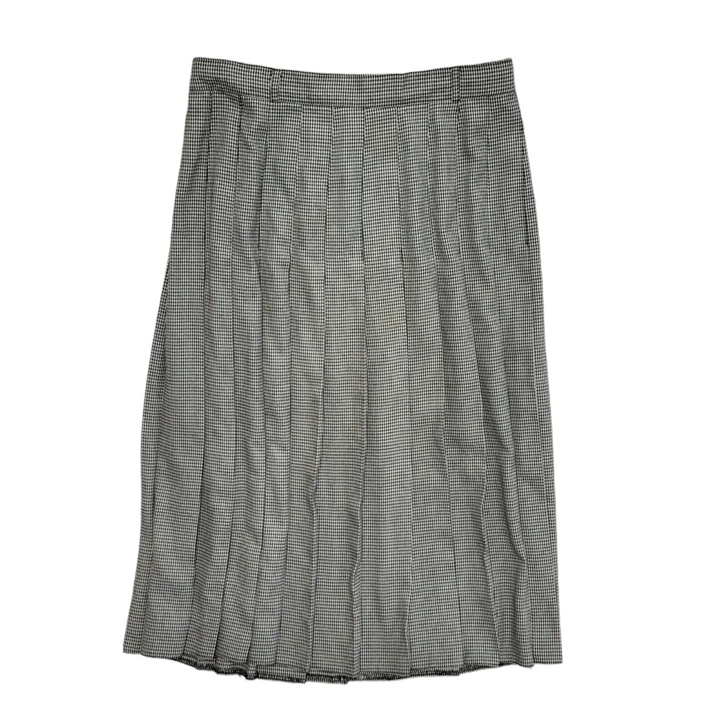 Etam Vintage 90's Black & White Pleated Midi Skirt Womens UK Size 16 W31