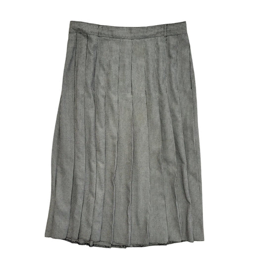 Etam Vintage 90's Black & White Pleated Midi Skirt Womens UK Size 16 W31