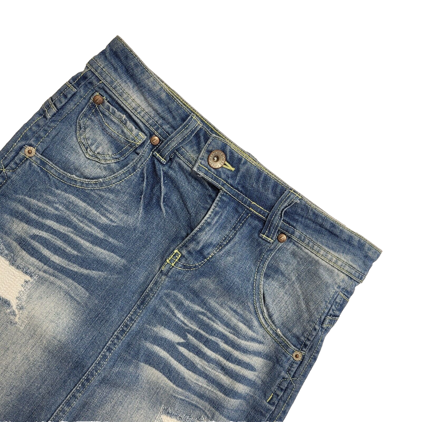 Cherokee Vintage 90's Blue Knee Length Denim Skirt Women's UK 8-10 W27 (USA 6)