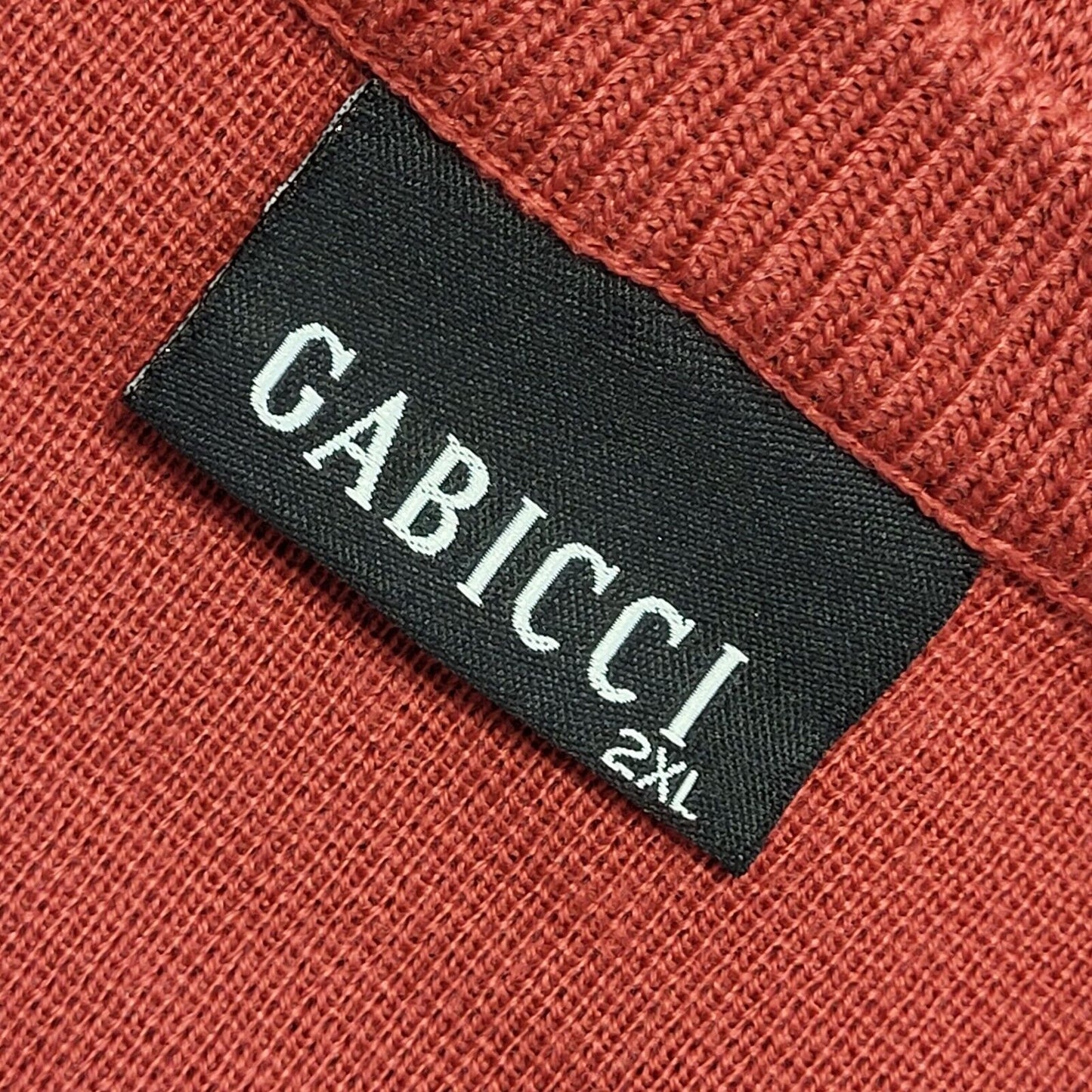 Gabicci Vintage 80s Red Green Striped V-Neck Jumper Men's UK 2XL