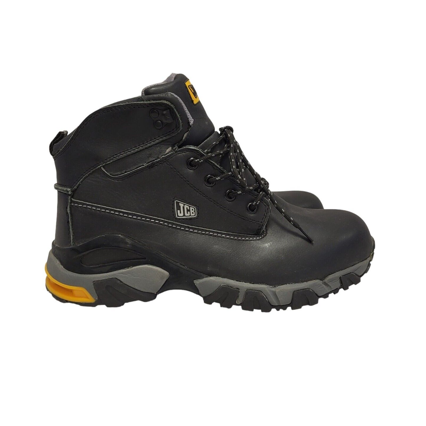 JCB Black Lace-up Leather Work Boots Uk Men's Size 11 EU 45