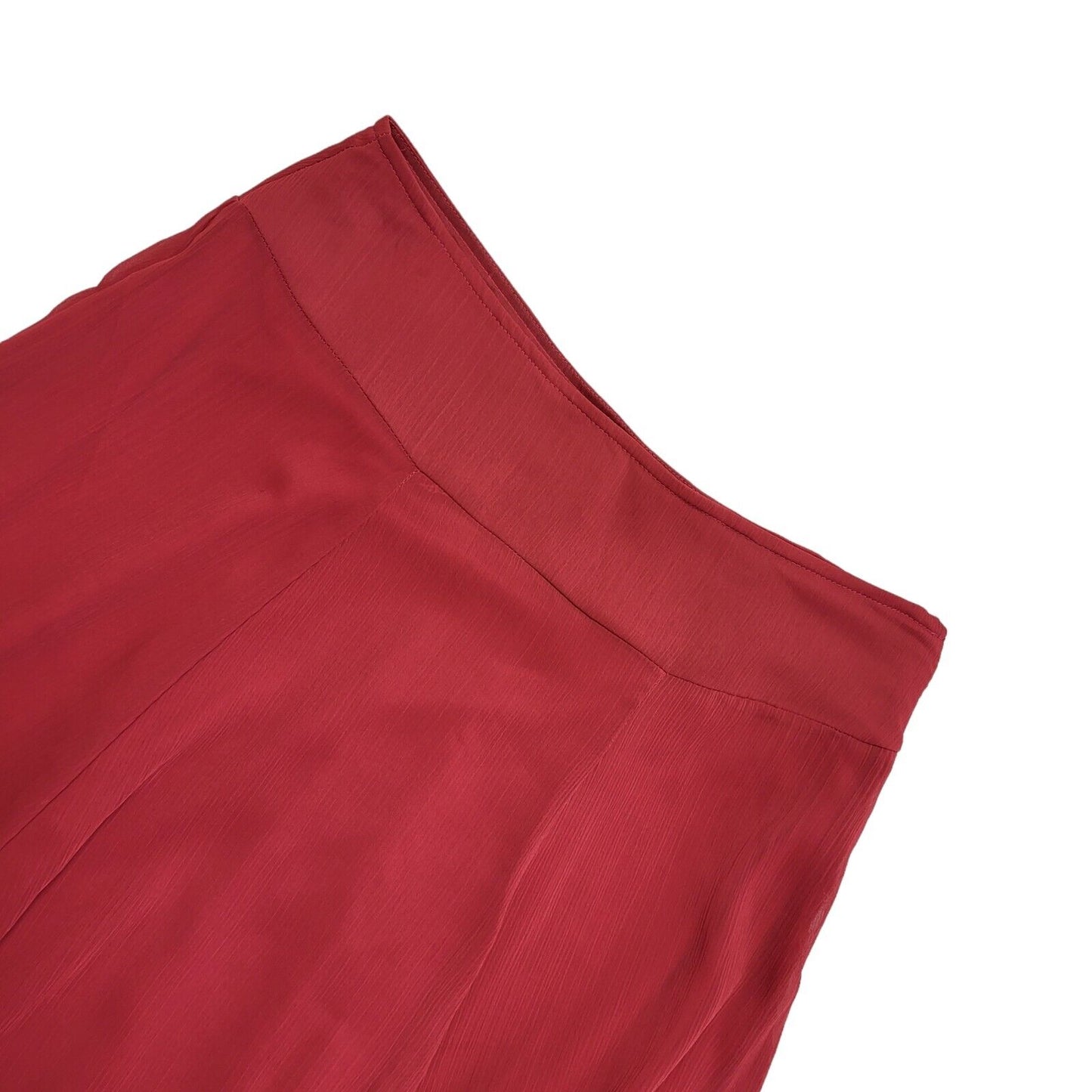 Vintage 90's BM Collection Red A-Line Polyester Skirt Womens UK 12 W30