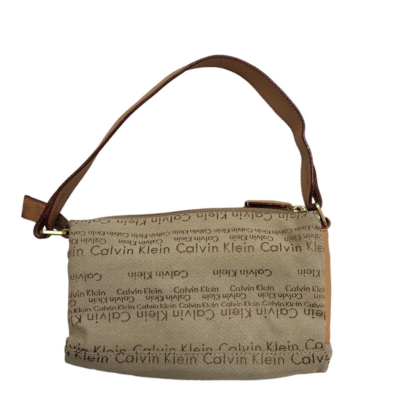 Calvin Klein Beige Leather Hand Bag / Shoulder Bag Uk Women's 5.5" x 9"