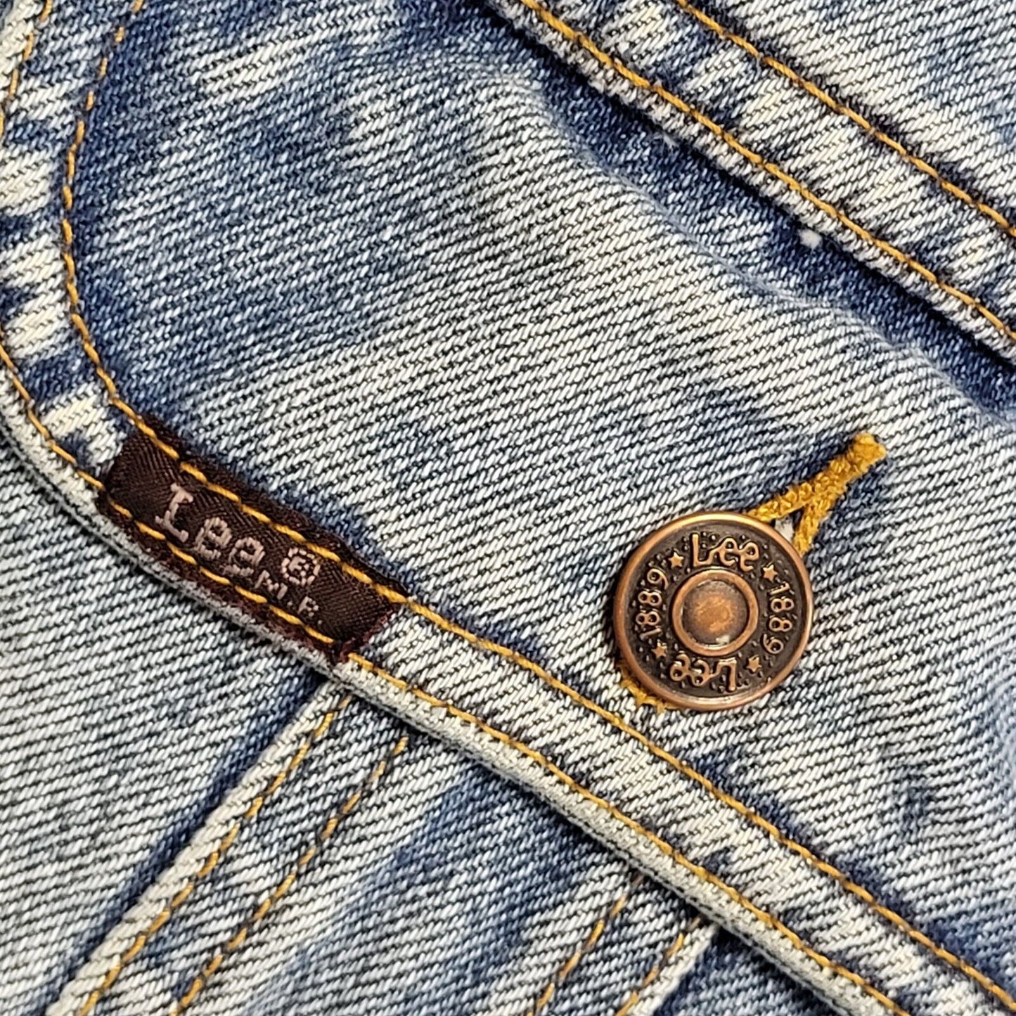 Lee Brickseller Vintage 90s Mid Blue Denim Jacket Uk Men's Size Large