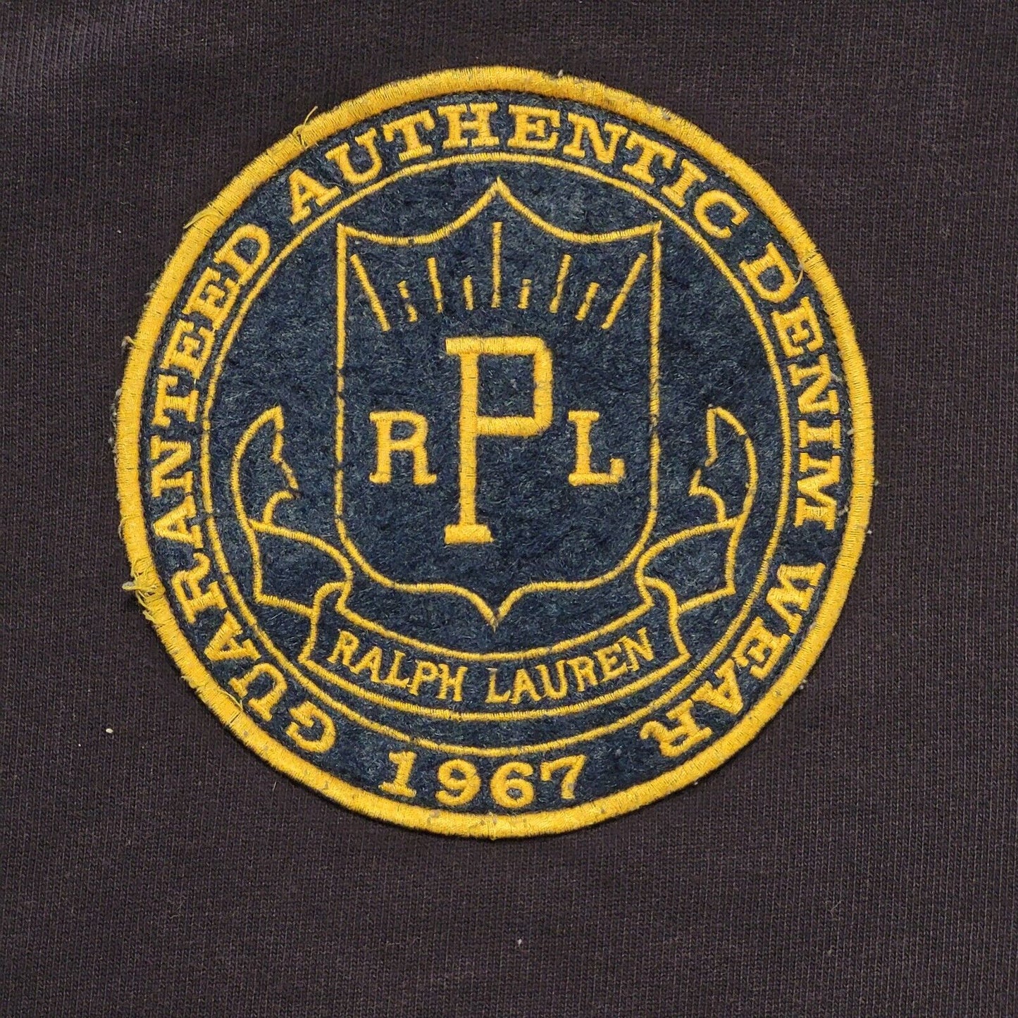 Polo Ralph Lauren Vintage Y2K Purple V-Neck Sweatshirt Mens UK Size XL