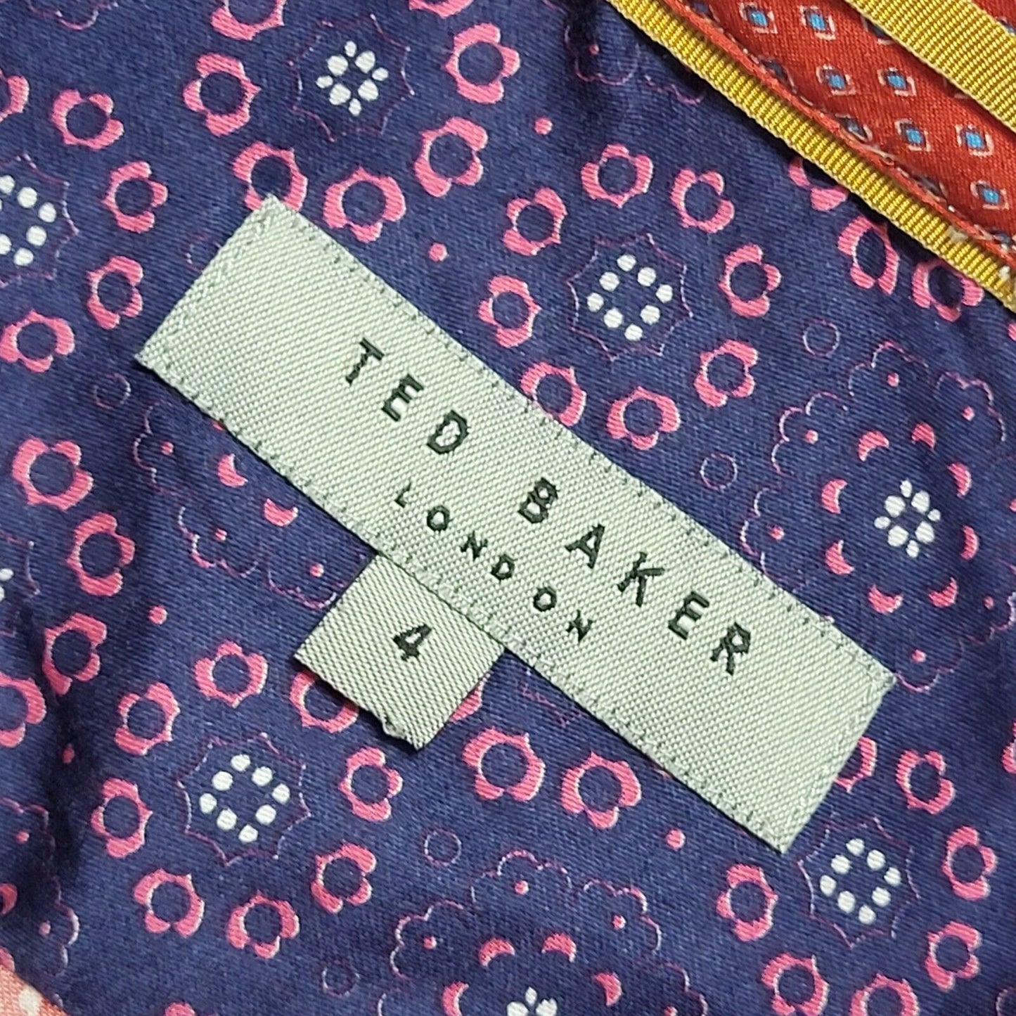 Ted Baker Y2K Red Geometric Long Sleeve Shirt Y2k Men's Size Medium