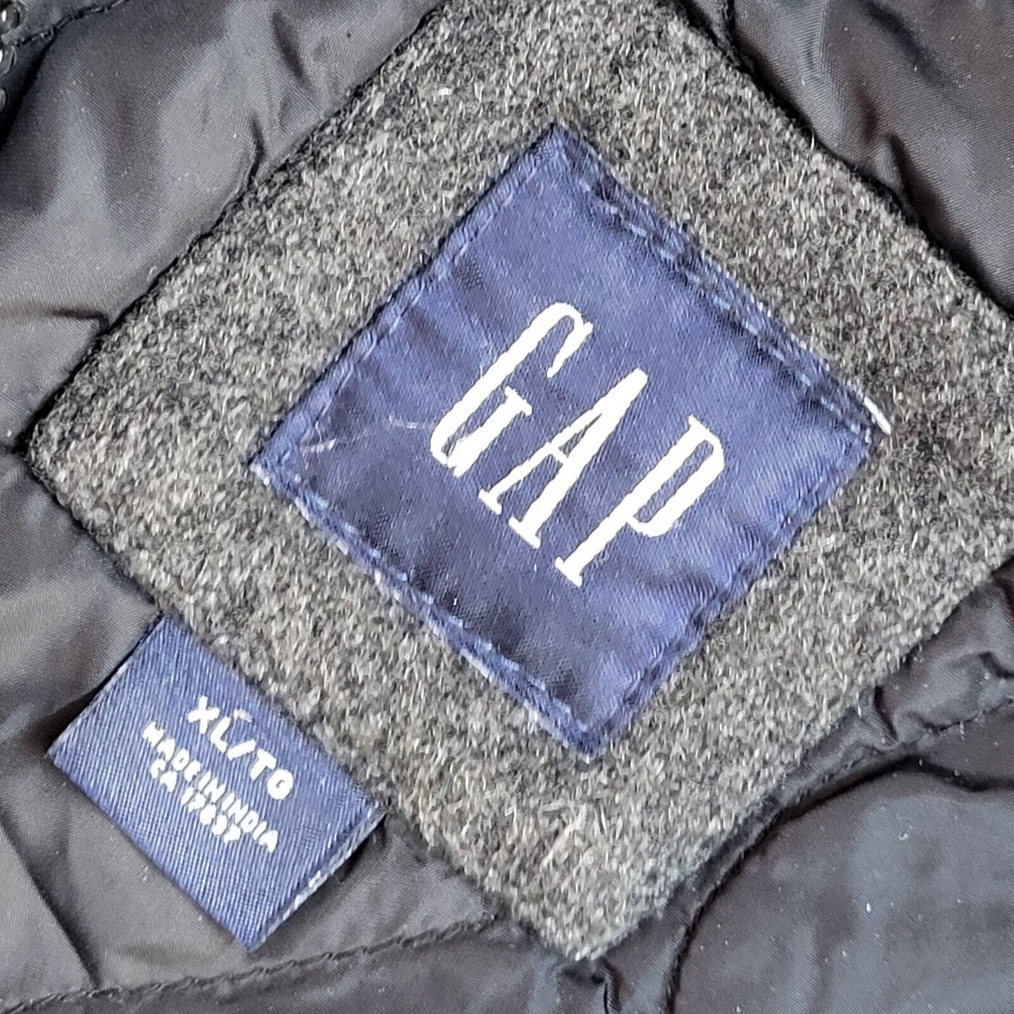 Gap Vintage 90's Dark Grey Zip & Button Hooded Jacket UK Men's Size XL