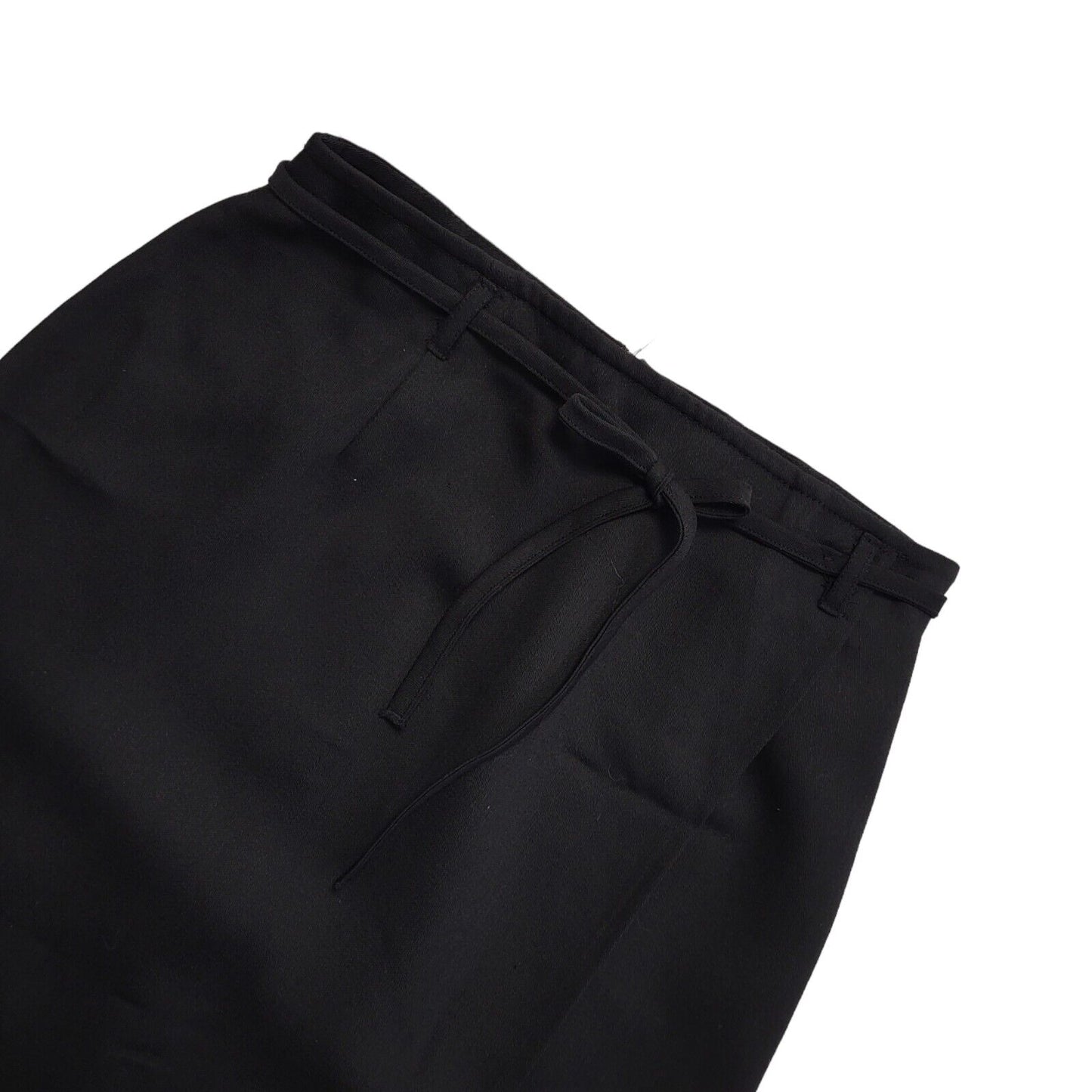 Marks and Spencer Vintage 90's Black Belted Pencil Skirt Womens UK 12 W26